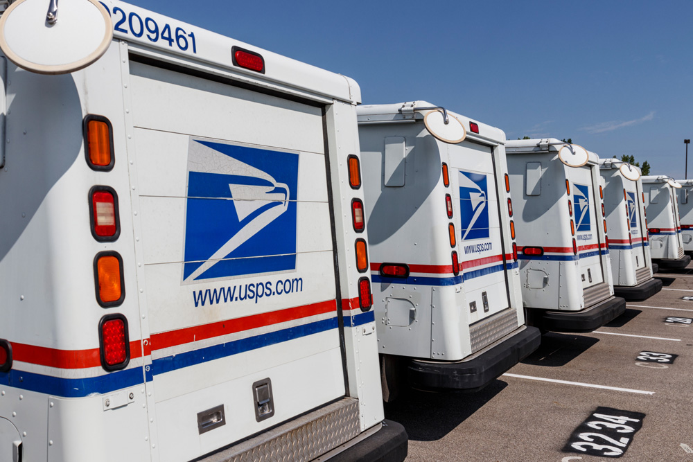 USPS mail trucks