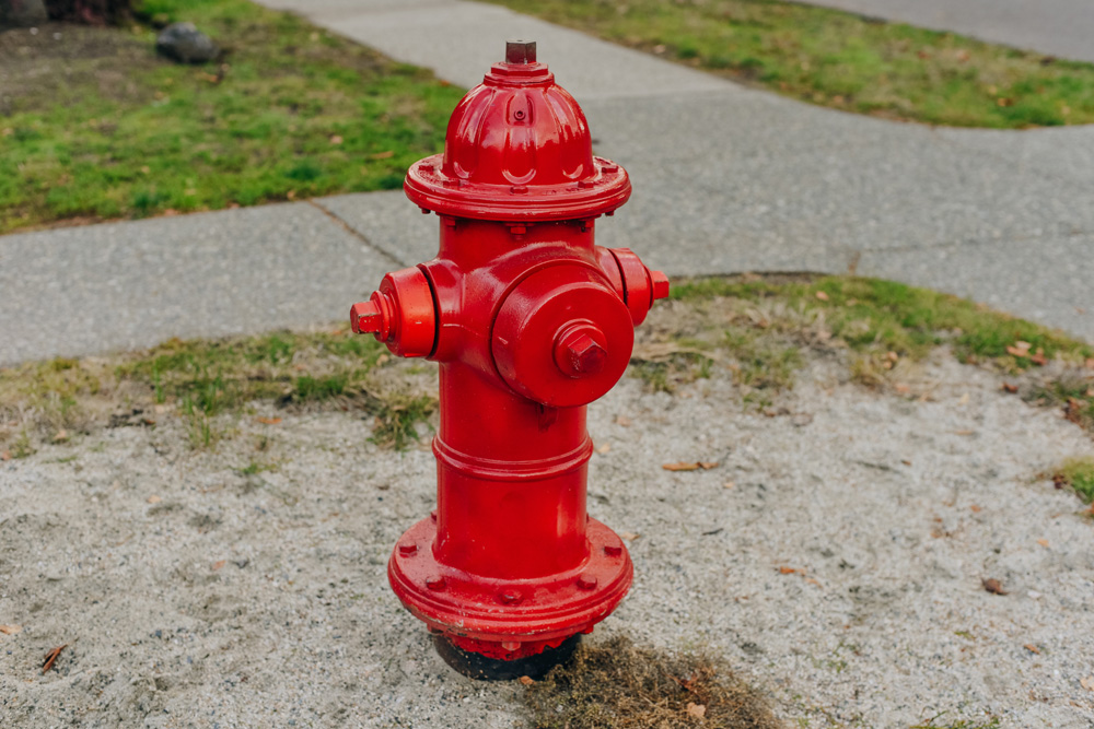 Red hydrant